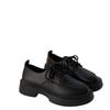 With skirts, small leather shoes, women's spring and autumn new retro student versatile lace-up thick-soled height-increasing single shoes