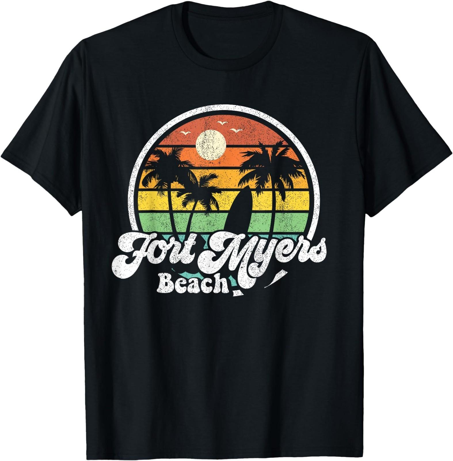 Vintage Fort Myers Beach Florida Surfing Retro 70s Surf Gift T-Shirt for Men Wom S