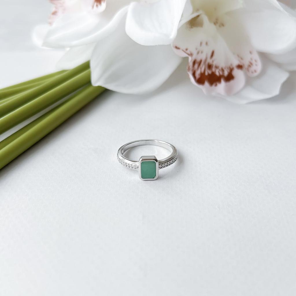 Silver Ring with Natural Emerald 1.185ct, Product Weight 2.54 G (2152903)