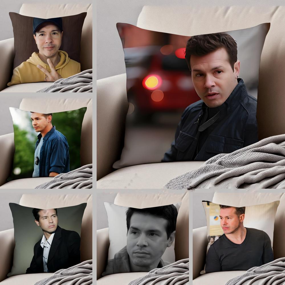 JJon Seda Cushion Cover Throw Pillow Cover Hidden Button Durable Polyester Chair Cushion