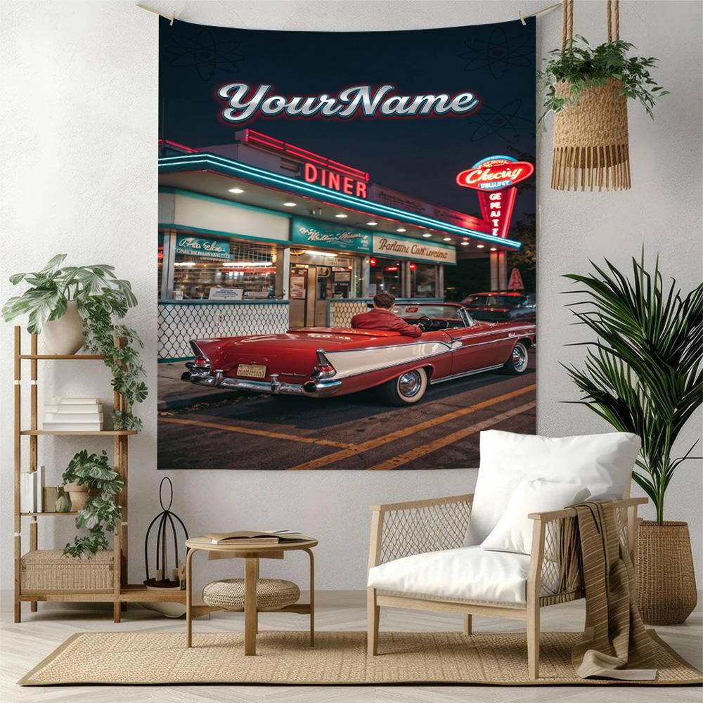 Peterbilt Heavy Trucks Custom Your Name Wall Decor Tapestry Art For Pet Memorial Birthdaywedding Party Backdrop Family Gift