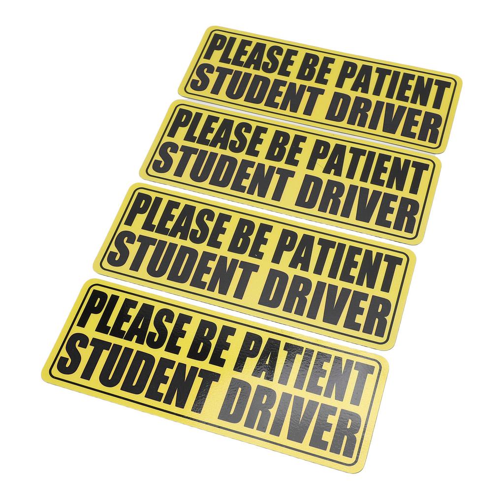4KS Nová samolepka pro řidiče Bezpečnostní varování Magnetická značka Student řidič Reflexní nálepka pro začínajícího řidiče Univerzální pro