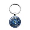 Sleek Rescue Firefighter Emblem Keychain Gemstone Zinc Alloy Key Ring For Men And Women
