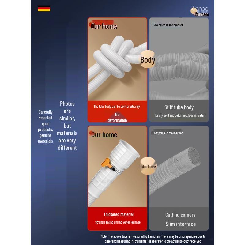 Compact Universal Drain Hose Extension for Mini Washing Machine: Ideal for Baby Clothes & Underwear