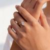 Stylish Personalized Marquise Zirconium Titanium Steel Hollow Ring