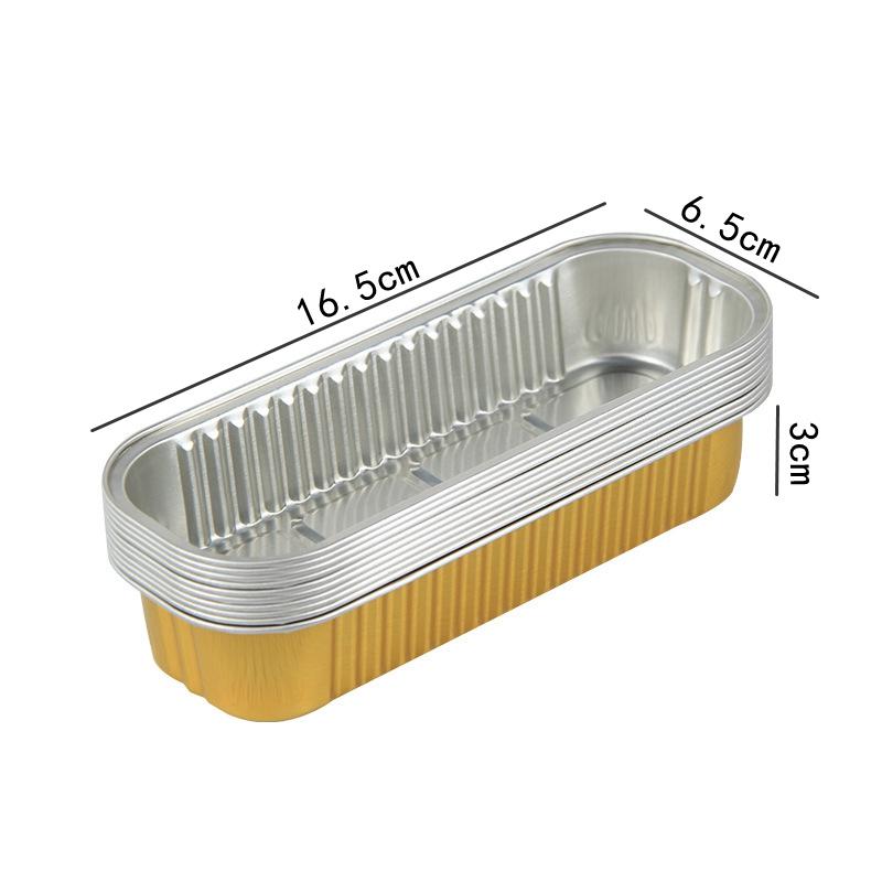 20Pcs Multi Style Mini Foil Bread Tray Rectangular Disposable Food Packaging Container, Pancake Cake Baking Mini Cake Box.
