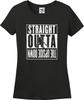 Straight Outta The Upside Down Demogorgon Distressed Missy Fit Ladies T-Shirt (S-3X)