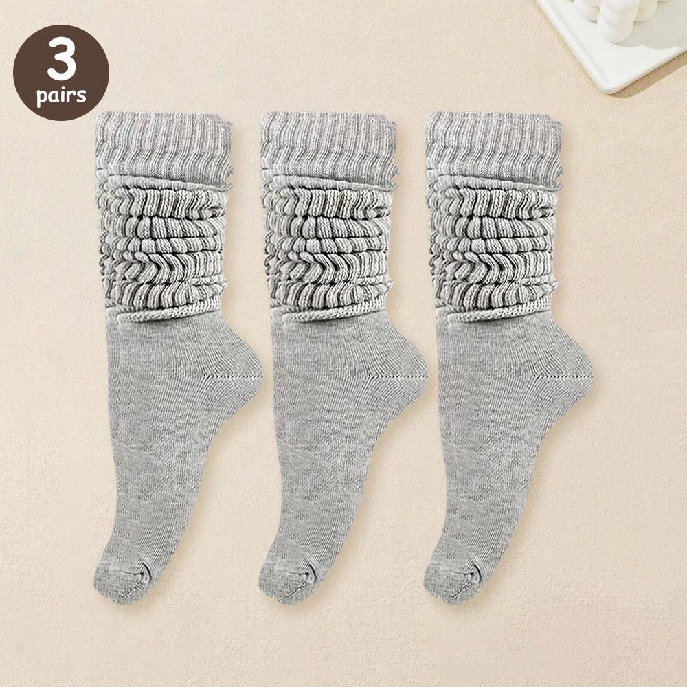 3/6/30 Pairs Women Slouchy Socks Comfortable Versatile Calf Length Stockings Perfect for Daily Wear Casual Fashion