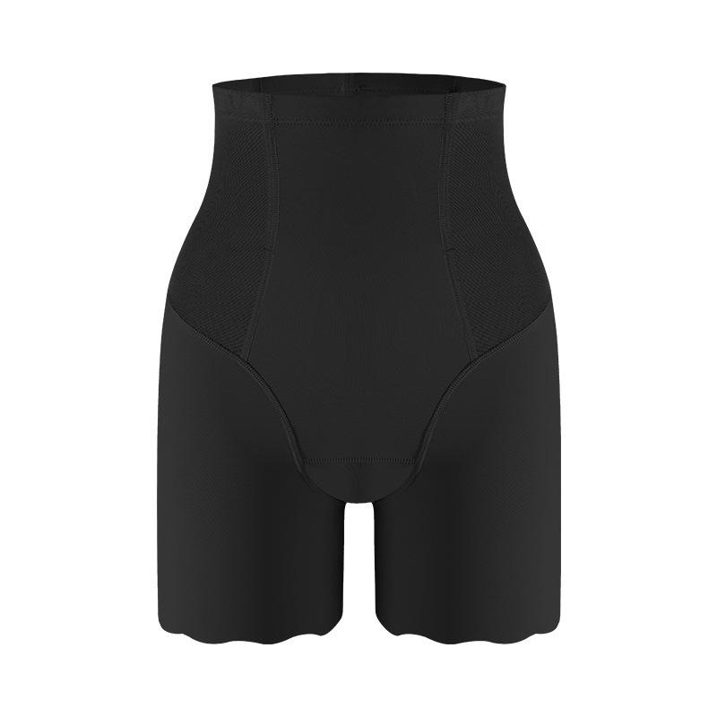 Ice Silk High-Waist Tummy Control Shaping Boxer Briefs for Women - Plus Size, Anti-Exposure