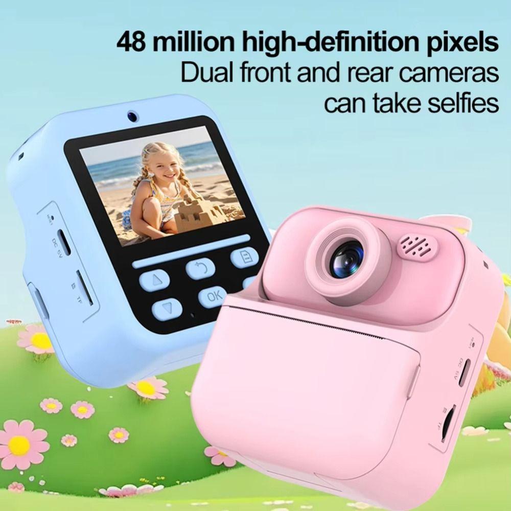 With Print Paper Children Digital Camera Dual Lens Mini Instant Print Toys  Educational