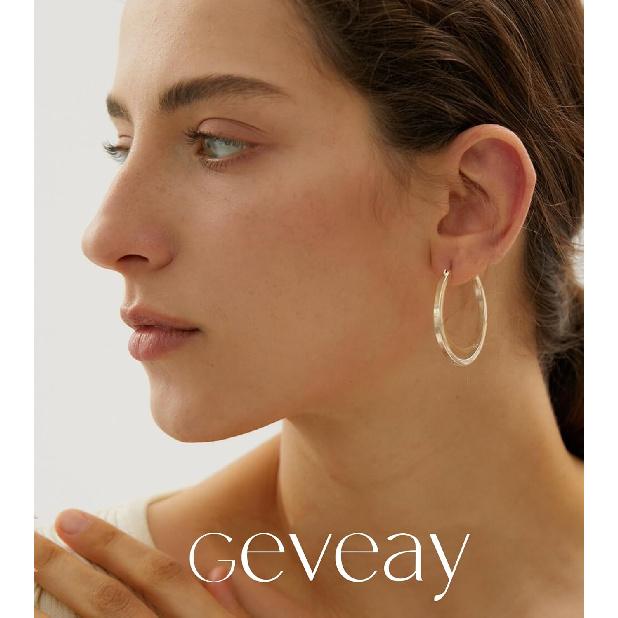 Orecchini a cerchio con perno in Argento Sterling 925 Leggeri per Donna | Orecchini a cerchio sottili grandi ipoallergenici larghi 3 mm per Donna Regalo 30/40/50/60mm