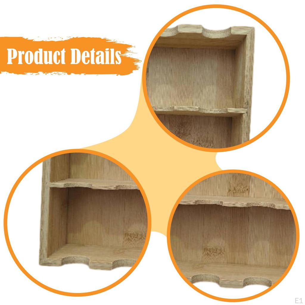 Οργανωτής Ραφιέρας Μπαμπού Αποθήκευση Κουζίνας 3 Επιπέδων Φορητός Πολυχρηστικός Βάζα Μπαχαρικών για