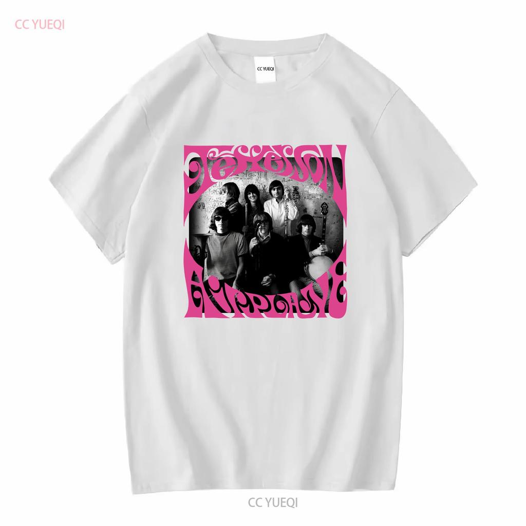 Jefferson Airplane Style Rock Men T shirt Black All Sizes RE615 vintage Washed homme Stretched Breathable designer clothes