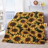 Sunflower Cute Floral Fleece Flannel Blanket Lightweight Comfortable Soft Warm Blanket for Bed Couch Sofa Blanket King Full Size