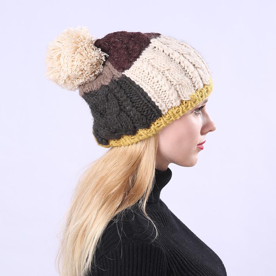 iDWZA Cable Knitted Bobble Hat Plain Mens Womens Beanie Warm Winter Pom Wooly Cap iDWZA Cable Knitted Bobble Hat Plain Mens Womens Beanie Warm Winter Pom Wooly Cap