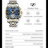 JINSHIDUN Neue Business- und Freizeit-Herrenuhr Einfache Business-wasserdichte leuchtende multifunktionale mechanische Uhr High-End-Herrenuhr