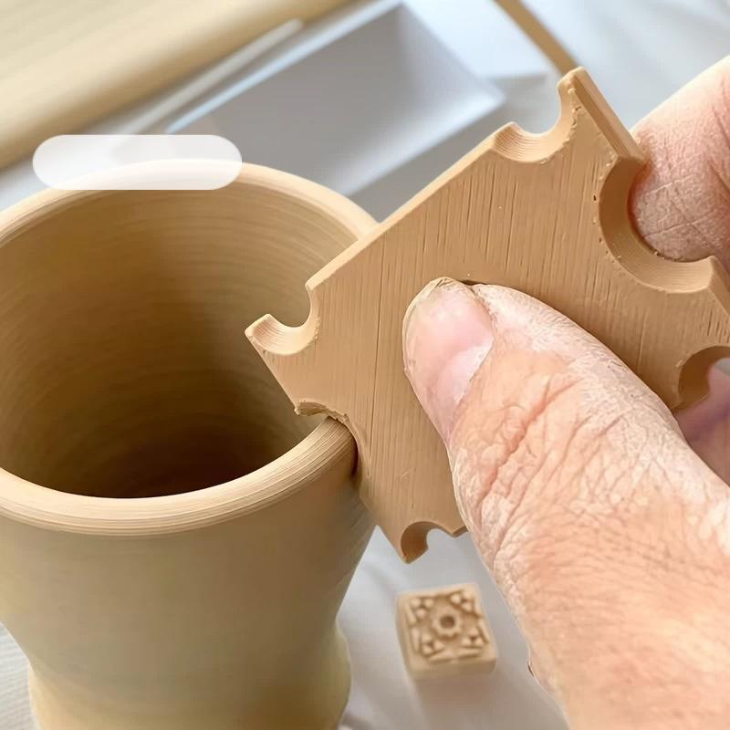 1/2pcs Multi-Size Edge Pottery Clay Trimming Scraper Non-Slip Texture for Handmade Pottery Shaping DIY Ceramic Art Projects