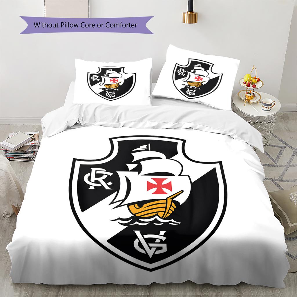 CR Vasco da Gama Pattern Bedding Home Decoration Birthday Gift (1 * duvet cover + 2 * pillowcase, without core)