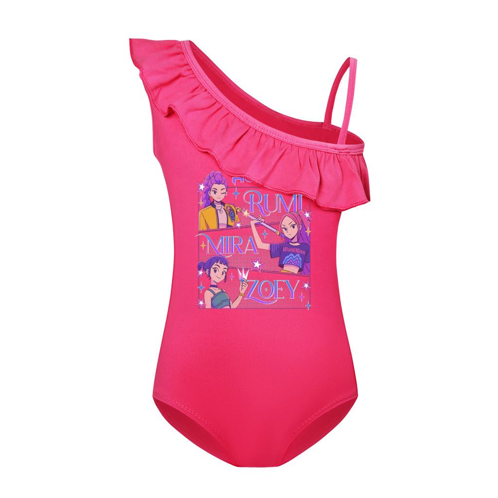 5021 Kids Girls Rumi Mira Zoey Print Swimsuit Swimming One-piece Bodysuit Swimwear