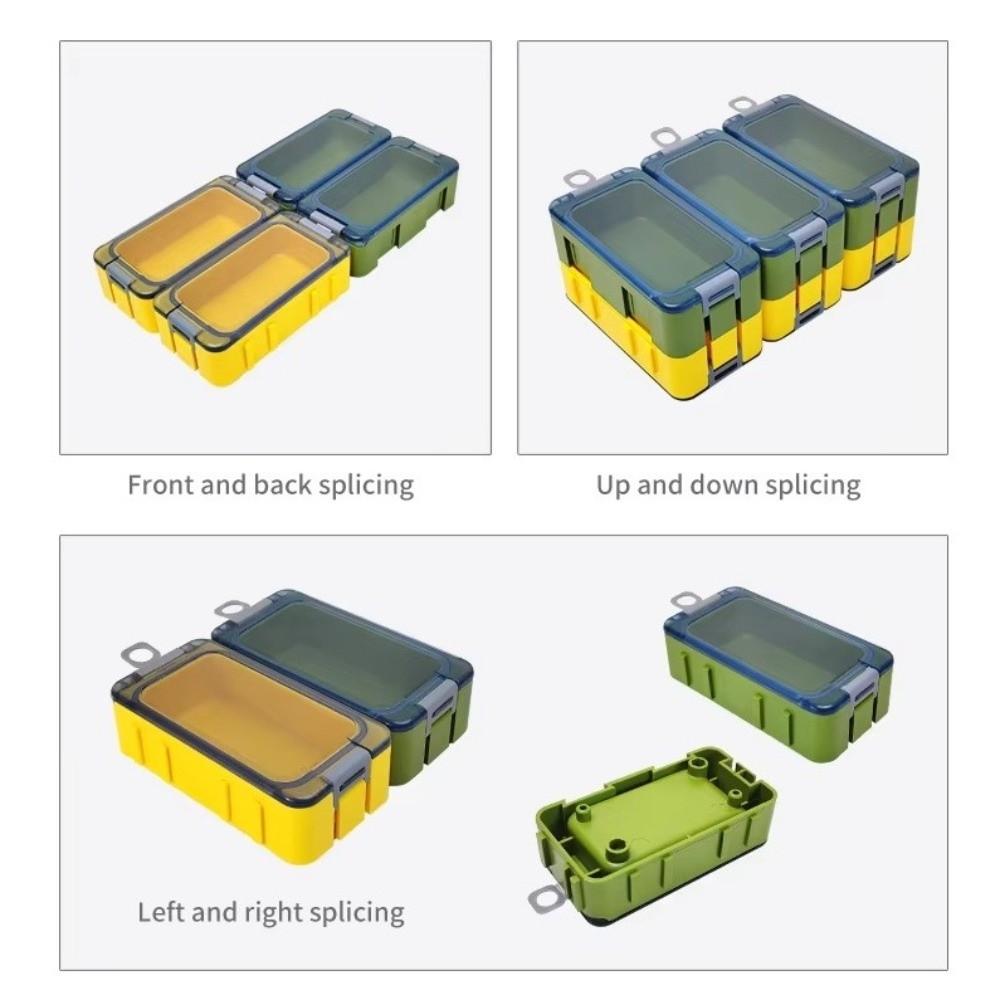 3pcs Luminous Fishing Tackle Box Plastic Fishing Accessory Box Bait Storage Box Utility Fishing