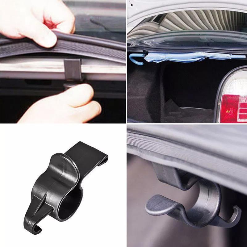 10Pcs Car Umbrella Holder Car Trunk Hook Umbrella Mount Plant Towel Hook Auto Accessories Universal Internal Storage Organizer