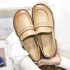 Shoes Women's Spring and Autumn New Leather Small Leather Shoes Flat Shoes Single Shoes Large Size Women's Shoes Casual