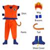 Halloween Kids Adult Goku Costume Anime Son Goku Cosplay Costume Uniform Wig Gift Halloween Carnival Party Clothes for Man Woman