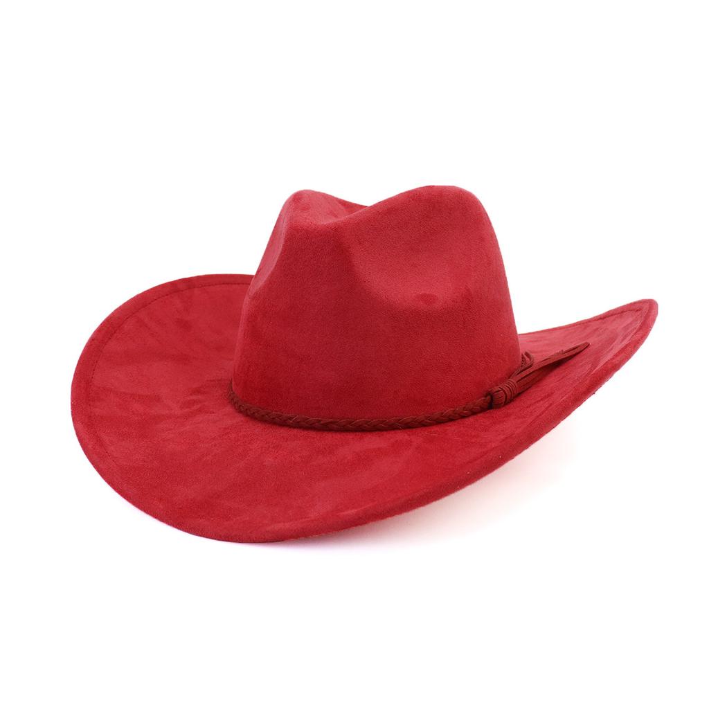Vegan suede cowboy hat jazz panama hat unisex women's hat wide brim cowboy hat women's hat  cowboy hat