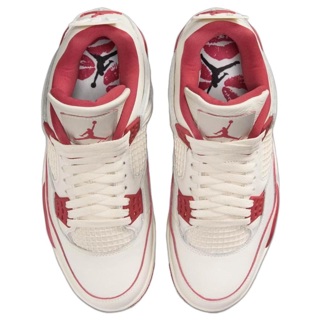 Jordan Air Jordan 4 Vintage Basketball Shoes Women's White Red HV0823-108