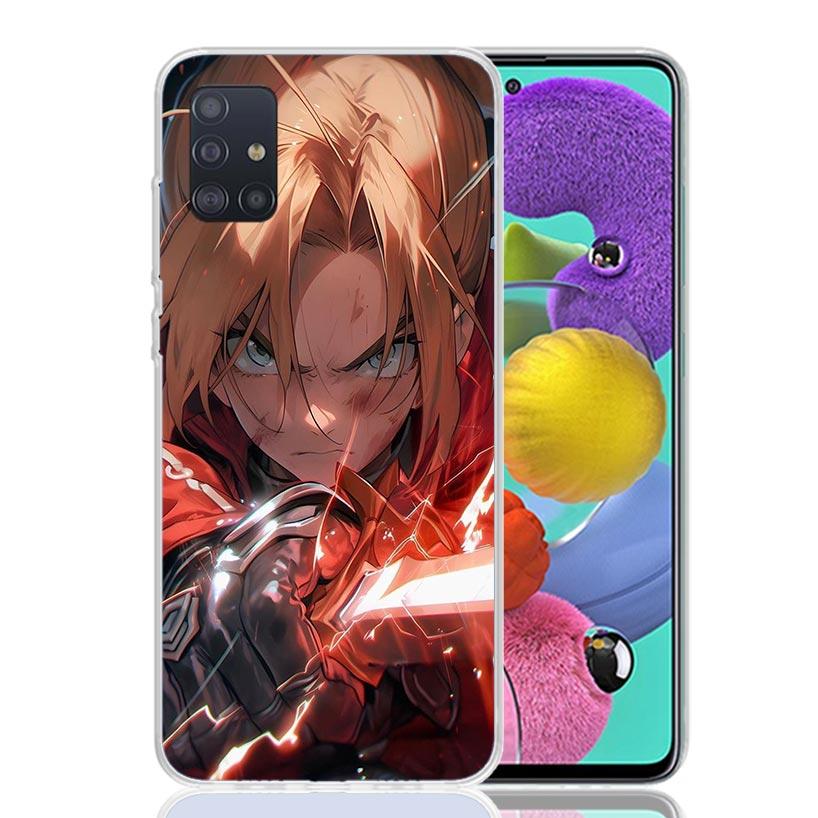 Anime F-ullmetal A-Alchemist Phone Case For Samsung Galaxy A52 A32 A22 A12 A02S A50S A30S A51 A31 AA71 Note 20 Ultra 10 S10 Plus