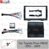 Toyota Prius XW20 2003-2009 için Araba Radyo Panel Çerçevesi 9 inç 2DIN Stereo Panel Kablo Demeti Konektörü Güç Kablosu Kablo Adaptörü