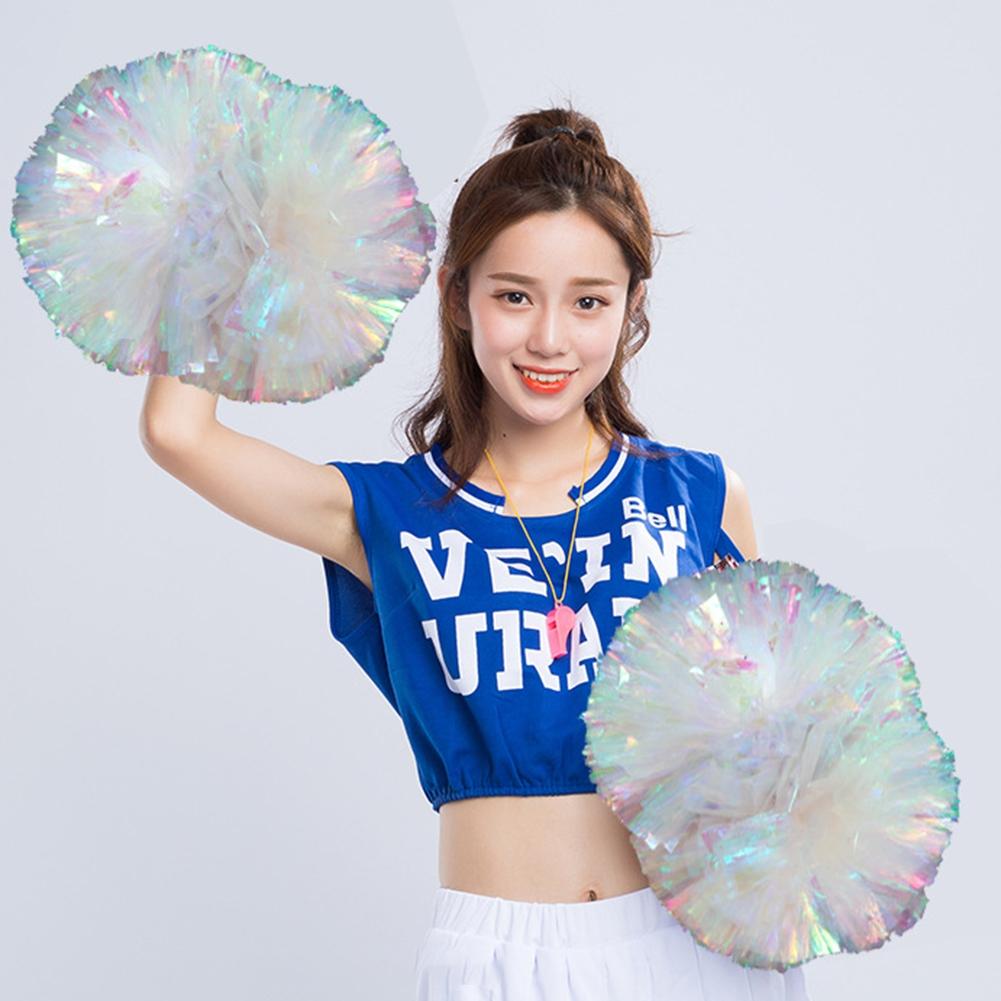 1pcs Rainbow Colorful Flower Ball Cheerleader Flower Ball Handle Rainbow Orange Single Suit