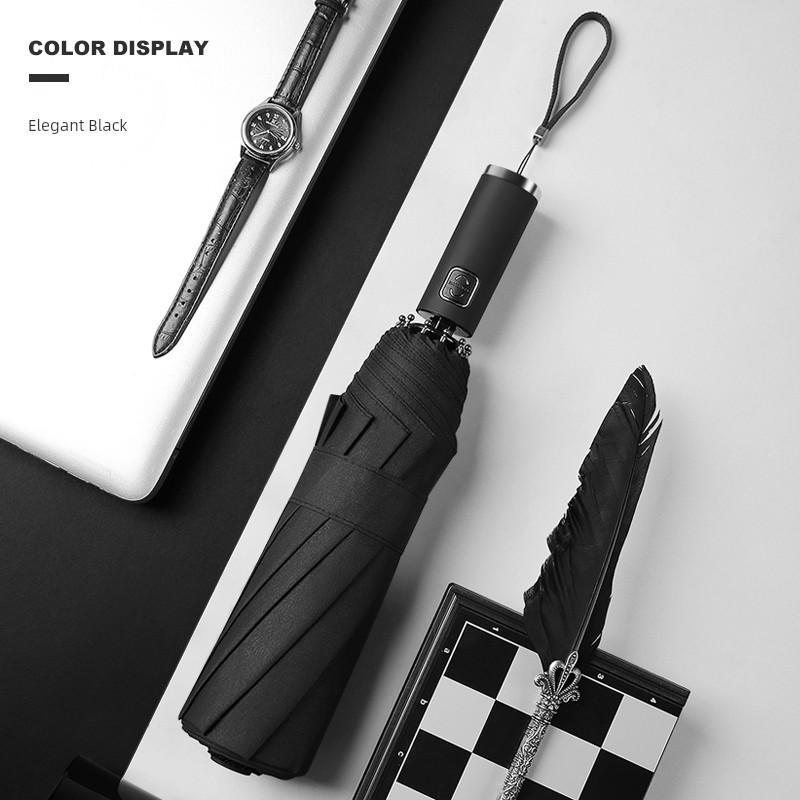 Fully Automatic Folding Umbrella for Women, Large Size, Sturdy, Dual-Use for Sun and Rain, Suitable for Men and Students, Reinforced and Thickened