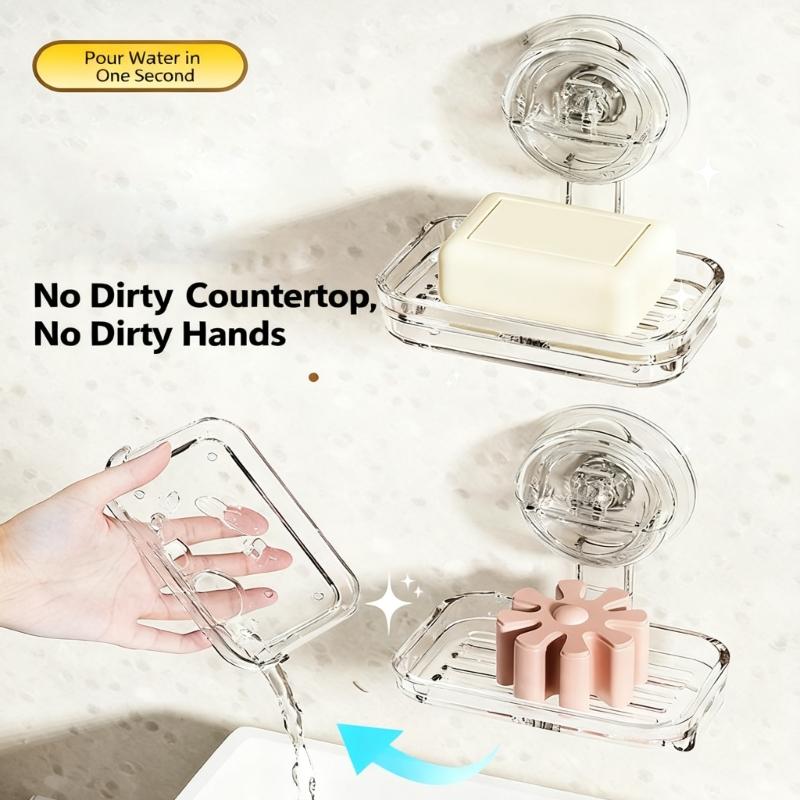 Modern Soap Holder Quick Installation Soap Container for Wall Mounting Soap Organizing Household Bathroom Decoration
