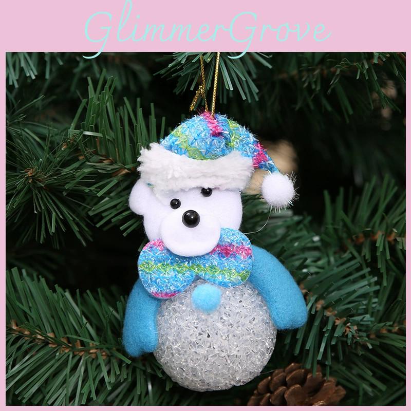 Decorations Glow Christmas Eva Snowman Night Light Hanging Ornament Decor Tree