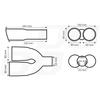 Exhaust Muffler Tip Stainless Steel Double Left Carbon Amio-04069