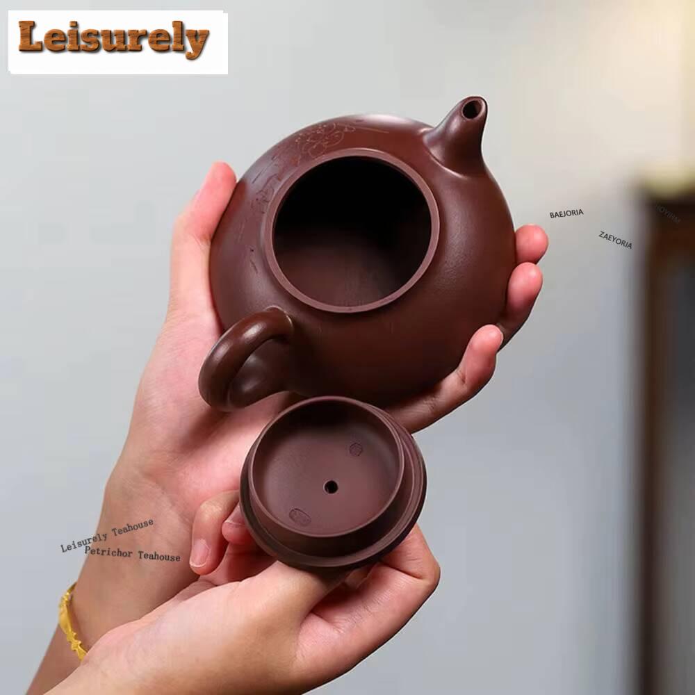 111ML Elegant Yixing Purple Clay Teapot Handmade Pot Raw Ore Mud Kettle Chinese Zisha Teaset For Tea Decoration Supplies Craft