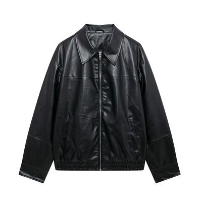 Herbst neue Damenbekleidung, Europäisches und Amerikanisches Französisches Design Imitation Leder Bomberjacke