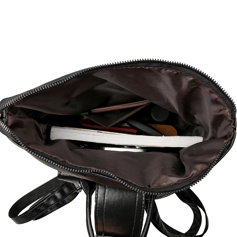 PU Backpack Women's Stitching Backpack Women's Anti-theft Handbag Student Schoolbag