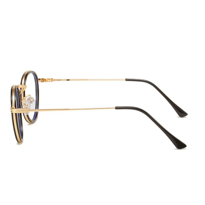 0 -0.5 -0.75 Bis -6.0 Rund Blaulichtblockierend Student Fertige Myopiebrille Damen Herren Klares Glas Korrektionsbrillen