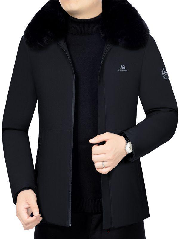 Men's Detachable Hat Cotton Winter Jacket – Thickened Warm Outerwear for Autumn/Winter