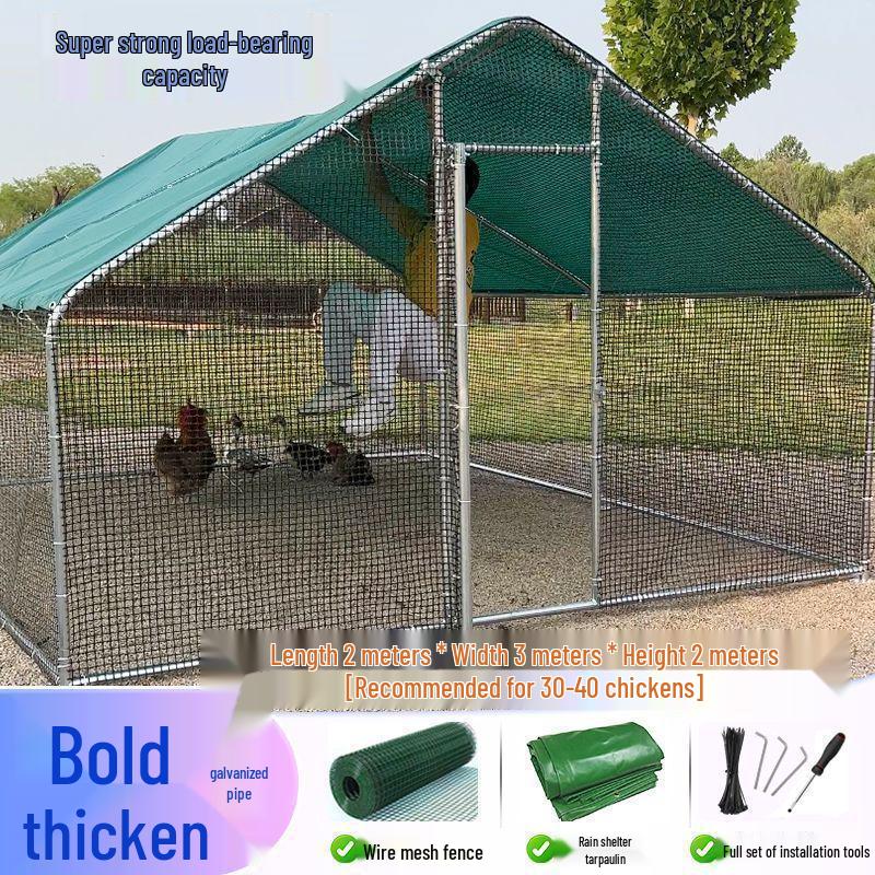 Extra Large Outdoor Rainproof Poultry Coop for Chickens, Pigeons & Peacocks