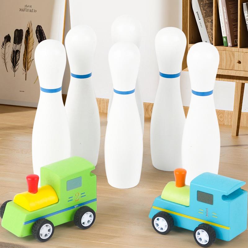 

Деревянная игра в боулинг для детей: Развивающий спортивный набор для раннего обучения и взаимодействия родителей и детей, возраст 3+