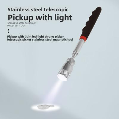 LED Magnetic Pick-Up Tool with Telescopic Handle for Auto Repair Stainless Steel