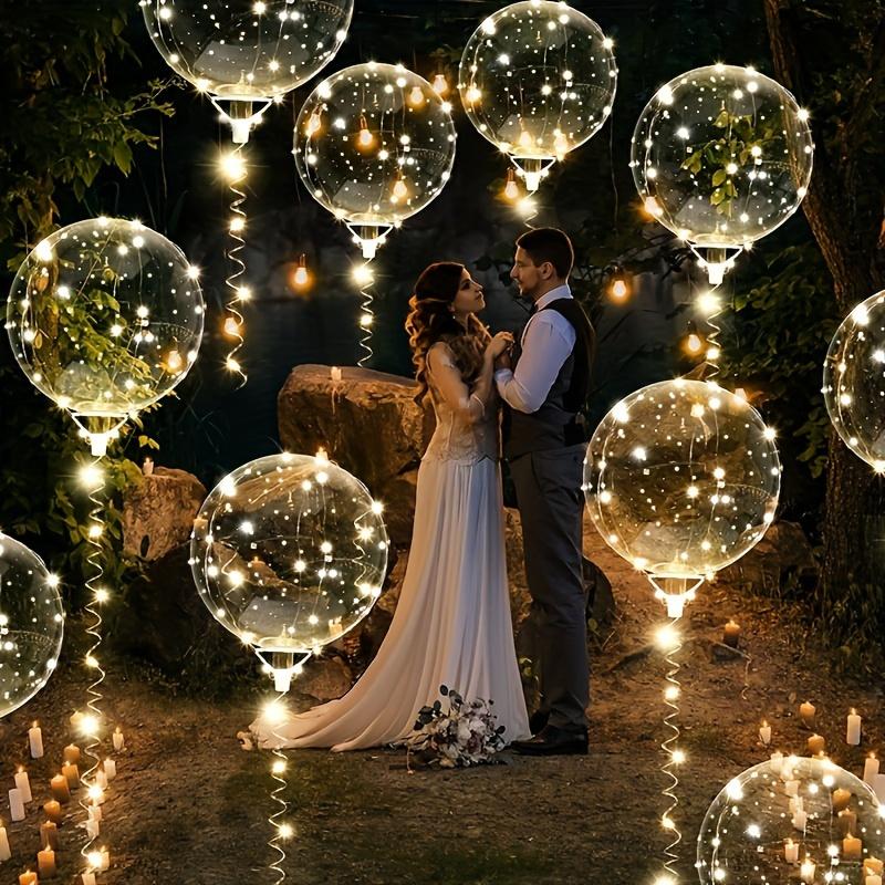 10set/Pack Lighted Transparent Balloon Sphere - LED Glow Party Decor for Wedding Christmas Birthday Night Event Decoration Gift 5