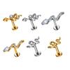 JCJEWELRY ASTM F136 Titanium 16G Snake Designs Ear Nose Studs Tragus Cartilage Helix Conch Lobe Women Earrings Piercing Jewelry