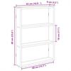 Wall Shelf Smoked Oak 43 X 9 X 60 Cm Wood Based Material
