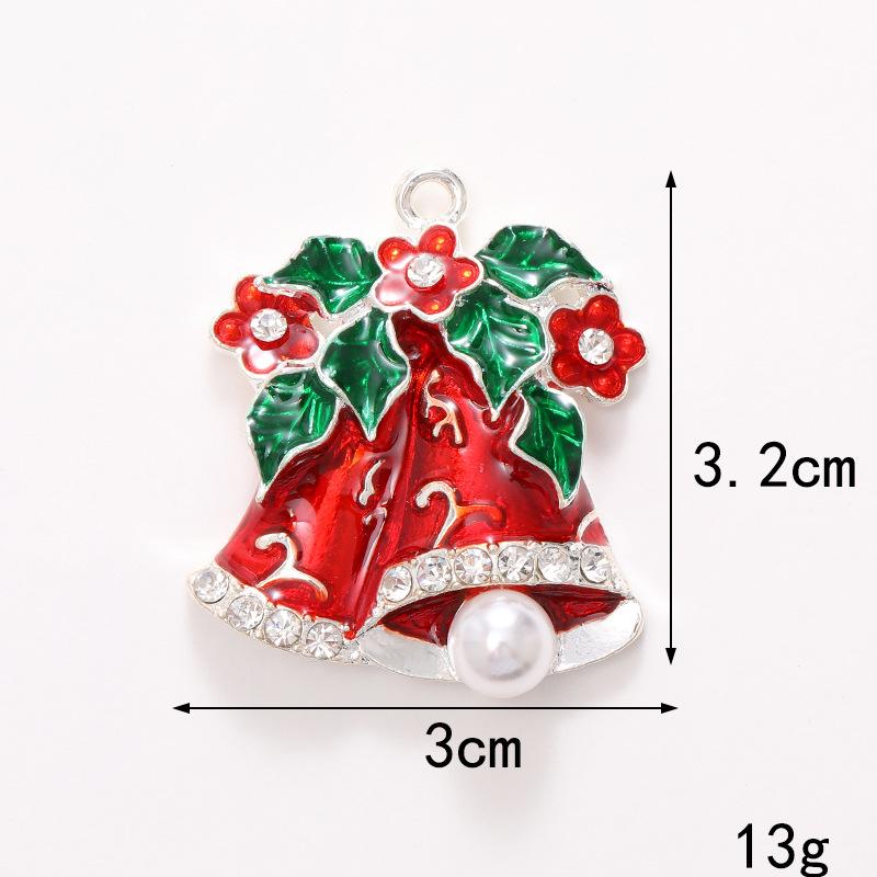 1 Stück Zinklegierung Weihnachtsmann Elch Hirsch Diamant Emaille Anhänger Weihnachten DIY Dekoration Kinder Handarbeit Produkte Partygeschenke