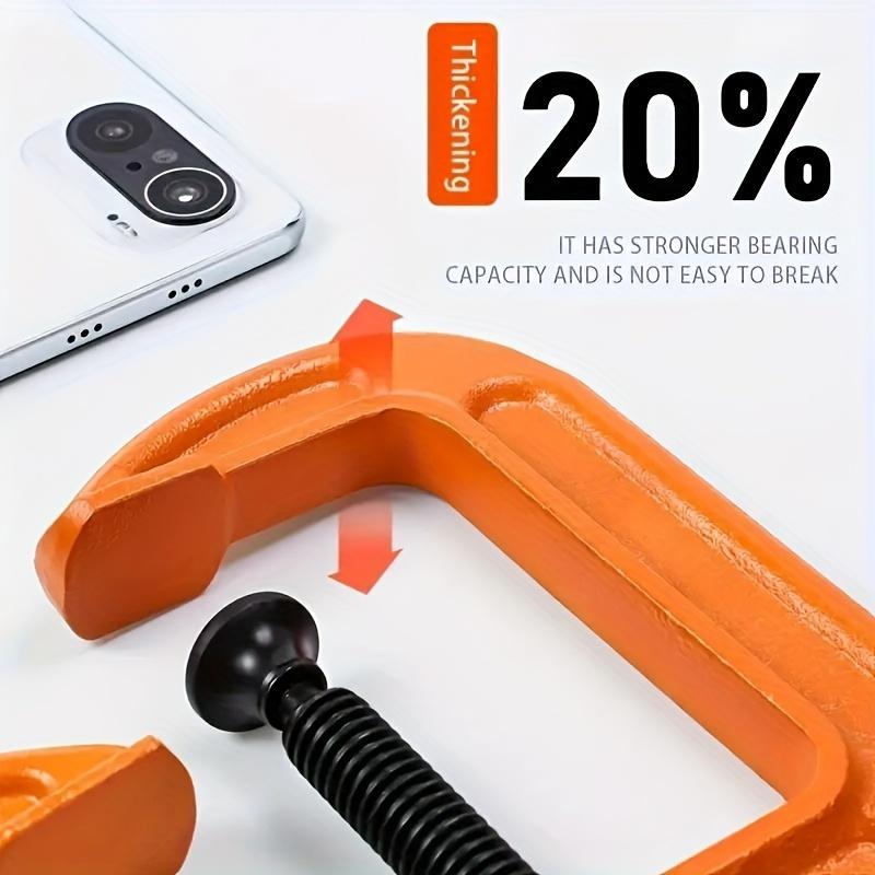 1pc 6" 8" Portable Mounting Heavy-Duty Thickened Adjustable Woodworking Cast Steel C Type G-shaped Clip Clamp