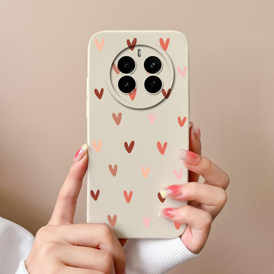 Love Heart Case For Realme 12 Pro Plus 12 Lite Back Cover For Realme12 4G Funda Liquid Silicone Camera Protection Phone Housing